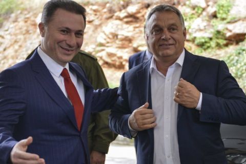 Nikola Gruevszki és Orbán Viktor 2017 szeptemberében.