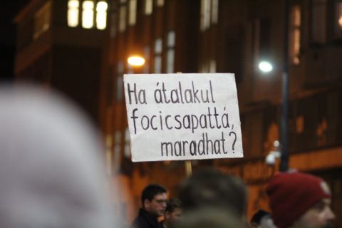 A CEU mellett tüntetettek Budapesten