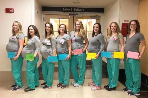 Egyszerre terhes kilenc ápolónő ugyanazon a szülészeti osztályon