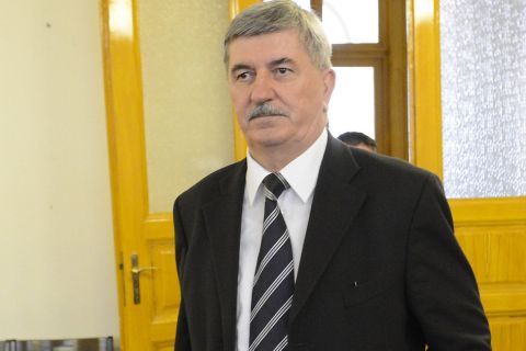 Kocsis István, a Magyar Villamos Művek Zrt. volt vezérigazgatója a Fővárosi Törvényszék tárgyalótermében 2015. április 15-én.