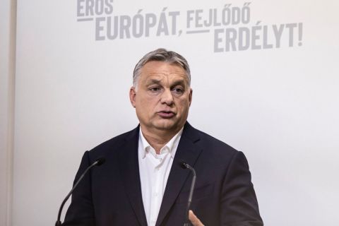 Orbán Viktor miniszterelnök Kolozsváron 2019. május 8-án.