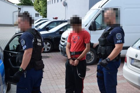 A sólyi gyermekgyilkosként elhíresült F. Ferenc 2018 májusi előzetes letartóztatásakor.