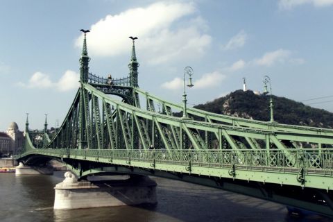 A Dunába esett egy férfi a Szabadság hídról