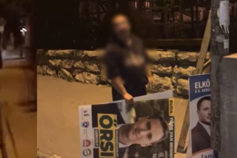 Hivatali autóval kísérte a fideszes polgármester sofőrje az ellenzéki plakátok megrongálóit