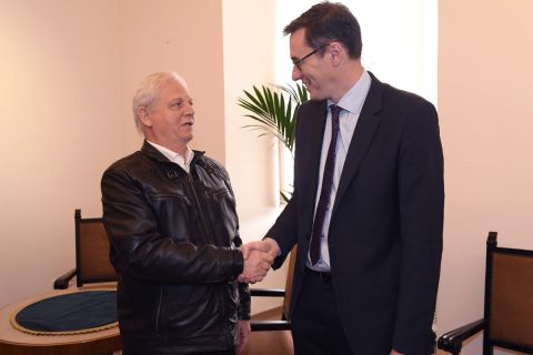 Karácsony Gergely megválasztott (j) és Tarlós István leköszönő főpolgármester a hivatal átadás-átvételén a Városházán 2019. október 17-én.