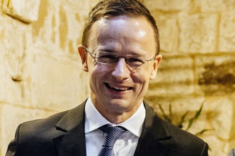 Szijjártó Péter külgazdasági és külügyminiszter Vallettában 2019. november 20-án.