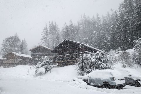 Durva havazás a francia Alpokban.