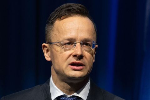 Szijjártó Péter külgazdasági és külügyminiszter felszólal a nemzetközi atomenergiai konferencián Bécsben 2020. február 10-én.