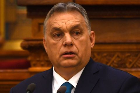 Orbán Viktor beszédet mond a fennállásának 100. évfordulóját ünneplő magyar rendőrség ünnepi állománygyűlésén az Országházban 2020. március 6-án.