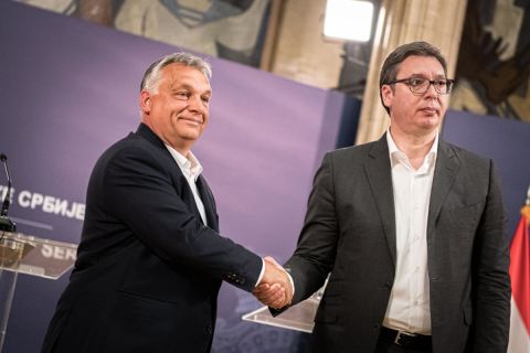 Orbán Viktor és Aleksandar Vucic szerb elnök.