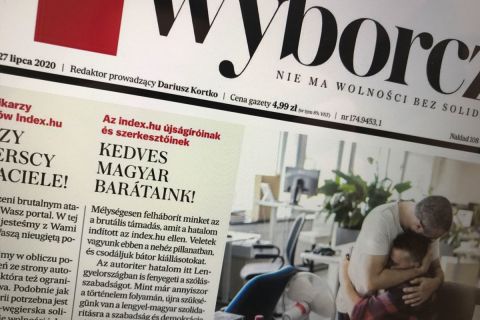 Magyarul üzent címlapján a legnagyobb lengyel politikai napilap