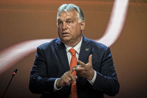 Orbán Viktor miniszterelnök beszél a 15. Bledi Stratégiai Fórum nemzetközi konferencián 2020. augusztus 31-én.