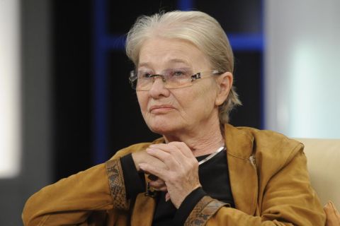 Törőcsik Mari a Makk Károly filmrendező 87-ik születésnapját ünneplő Hogy volt!? című tv-műsor felvételén 2012. november 28-án.