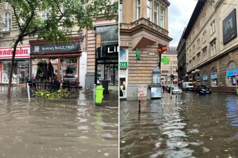 Hatalmas felhőszakadás mosta el Budapestet hétfő reggel