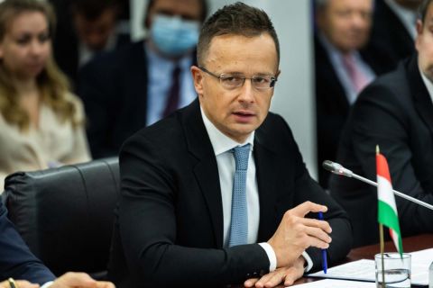 Szijjártó Péter magyar külügyminiszterként bemutatkozó politikus az oroszországi Obnyinszkben.