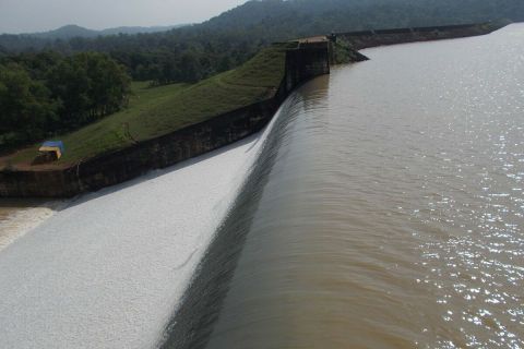A Kherkatta víztározó a közép-indiai Cshattíszgarh államban.