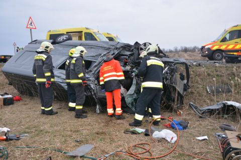 A baleset helyszíne a tűzoltók fotóján.