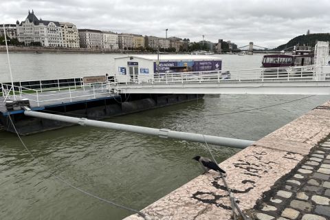 A Duna a budapesti Batthyány térnél 2024. szeptember 14-én.