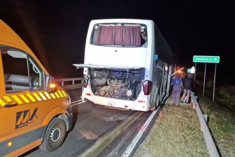 Lengyel busz balesetezett Zalalövő közelében, amikor egy juh került az úttestre