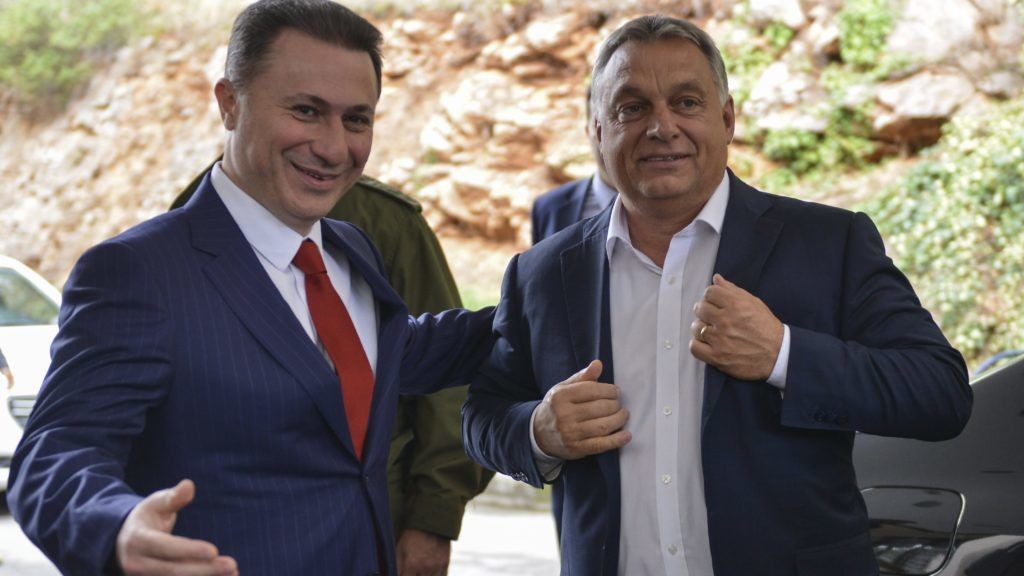 Nikola Gruevszki és Orbán Viktor 2017 szeptemberében.