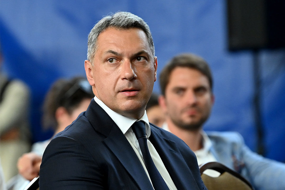 Lázár János fideszes országgyűlési képviselő a Magyar Tenisz Szövetség tisztújító közgyűlésén, ahol a szervezet elnökévé választották 2020. július 27-én.
