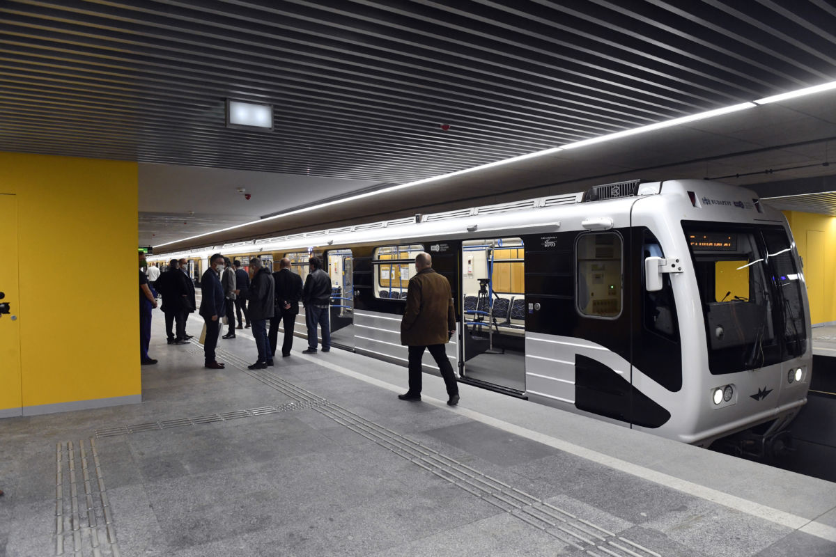 A megújult Pöttyös utcai állomás a 3-as metróvonal felújított déli, a Nagyvárad tér és Kőbánya-Kispest közötti szakaszának átadásán 2020. október 22-én.