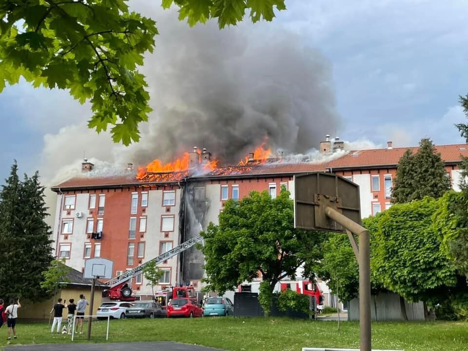 Kigyulladt egy társasház Zalaegerszegen, többen füstmérgezést szenvedtek